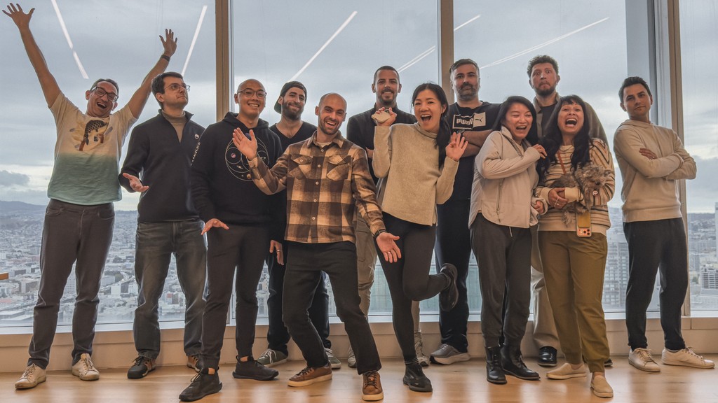 Mem team together at an offsite
