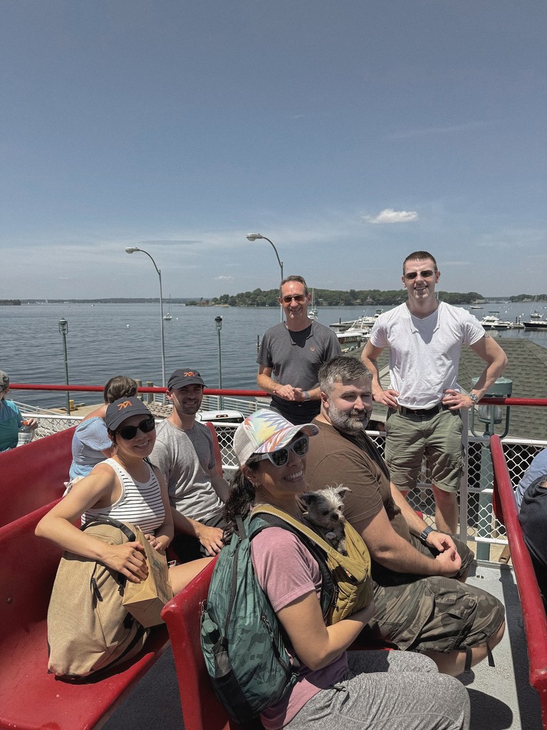 Mem team on a lakeside offsite