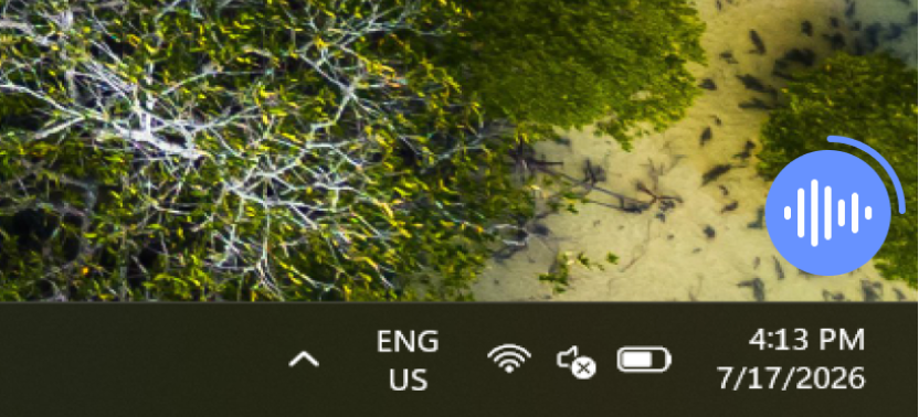 Push-to-Remember listening from the Windows desktop shortcut.